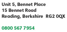Unit5, Bennet Place, 15 Bennet Road, Reading, Berkshire, RG2 0Qx :: Tel 0800-567-7954