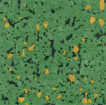 611:Green with gold and black flecks