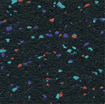 10410:Black with teal, purple and brick fleck